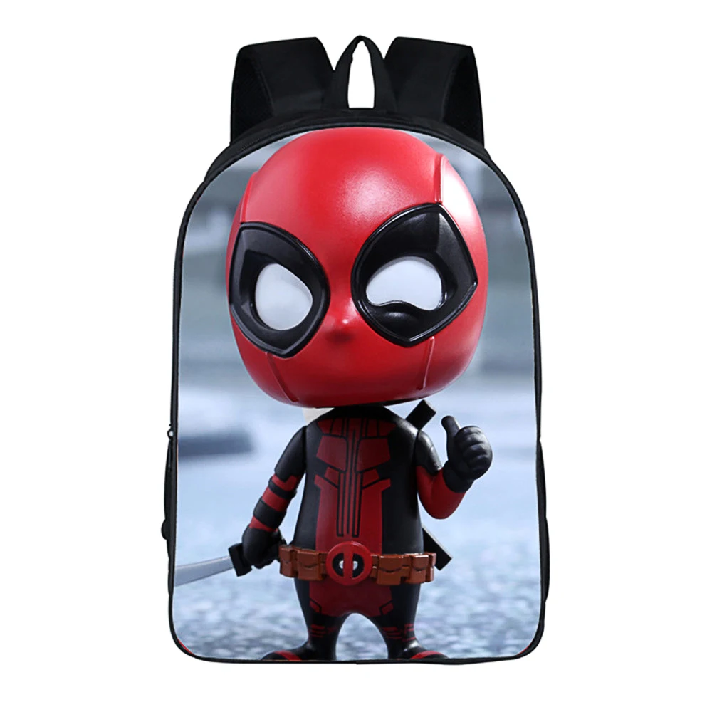 

Comics Men Backpack 3D Printed Dearpool Superhero Movie School Bags Children Knapsack For Kids Child Boy Gril