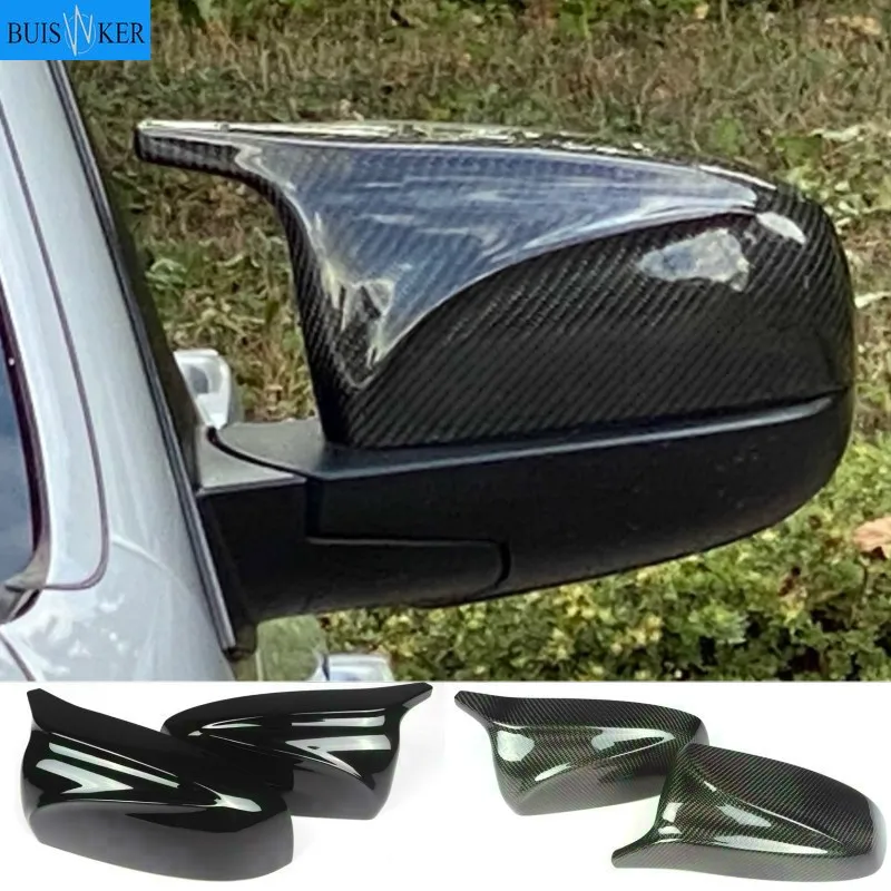 

Left+Right X5 X6 Mirror Cover Car Side Door Wing Rear View Mirror Cap Cover Shell Replacement For BMW X5 X6 E70 E71 2007-2013