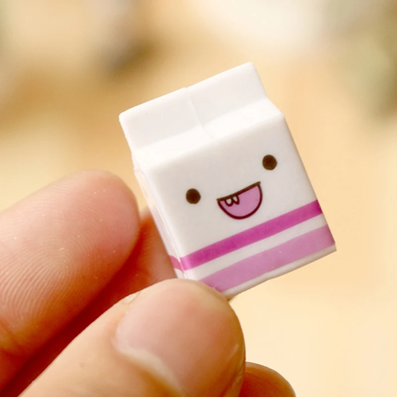 6 шт./компл. Kawaii Дети квадратный круглое печенье норки резиновые ластики карандаш ластик для детей Подарки