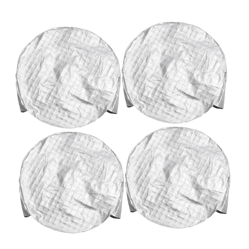 

NEW-Car Tire Cover Waterproof Aluminum Film Tire Sun Protection Cover Tire Scratch Protection Cover For Car Car 27 Inch To 29 In