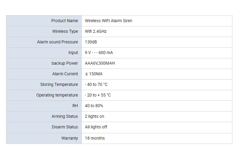 sensor de alarme 135db smartlife app standalone