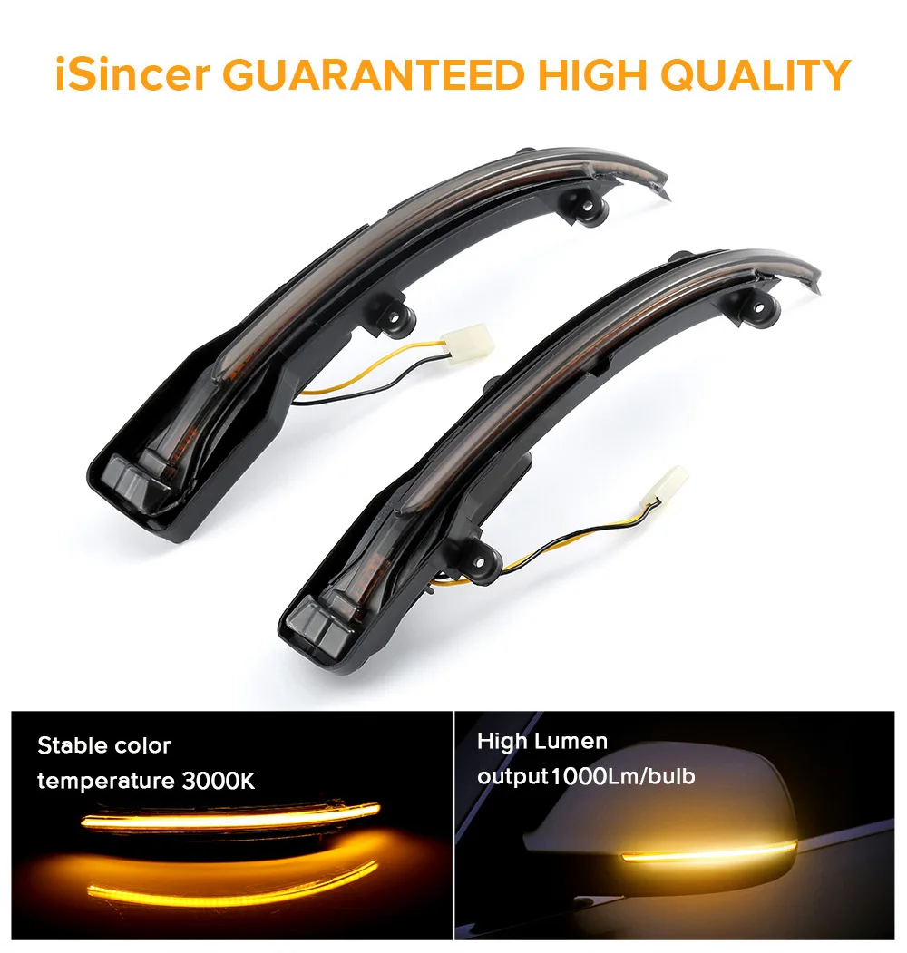  Rear View Dynamic Sequential MIRROR Turn Signal Light LED Water Flowing Turn Single Light For Audi  - 32910951741