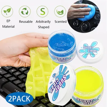 

RUNDONG AUTO ACCESSORIES Magic Soft Sticky Dust Clean Glue Slime Dust Dirt Cleaner For Car PC Tablet clay bar microfiber towel