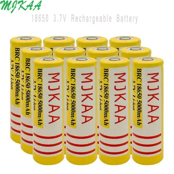 

18650 3.7V 5000mAh MJKAA Lithium Li-ion Rechargeable Battery Large Capacity T6 Flashlight Source Headlamp