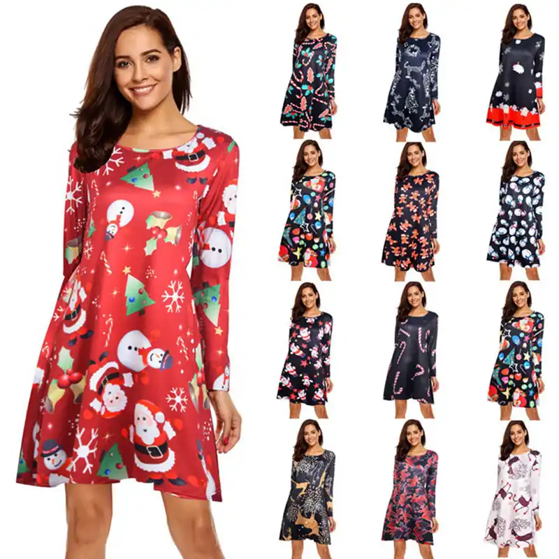 christmas dresses womens plus size