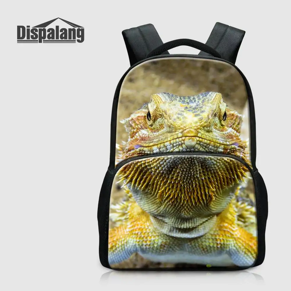 

Dispalang Chameleon Print School Backpack For Teenager Lizard Animal Laptop Bagpack Men Large Business Casual Computer Schoolbag