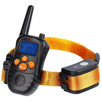 

UK Plug Pet Electronic Dog Collar with 300M Remote Electronic Dog Training Collar with LCD Blue Sn Display