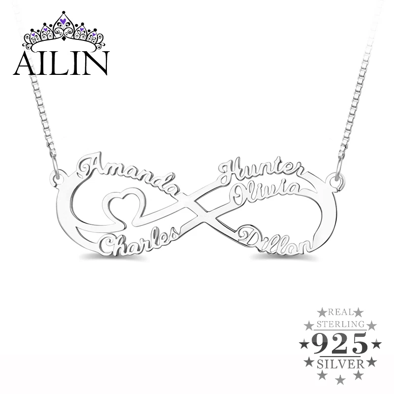AILIN Personalized Women Heart Infinity 