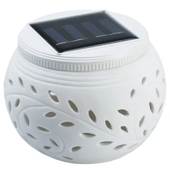 

Waterproof Outdoor Solar Lamp Led Light Colorful Hollow Out Ceramic Lamp Garden Lamp Table Lamp Two Switch Modes