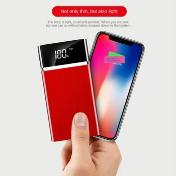 

For iPhone Samsung Power Bank 30000mAh Portable Charging PowerBank Double USB PoverBank External Battery Charger