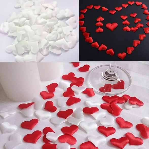 100pcs/bag Wedding Decoration Throwing Heart Petals Wedding Table Decoration Valentines Day Decoration Party Supply Fashion