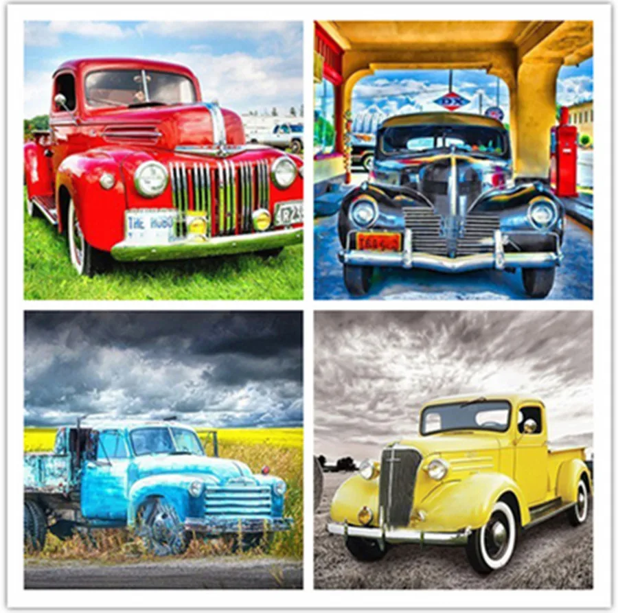 

New Diamond Painting Cartoon automobile Diamond Embroidery Cross Stitch Diamond Pictures Full Round drilling Home Decor