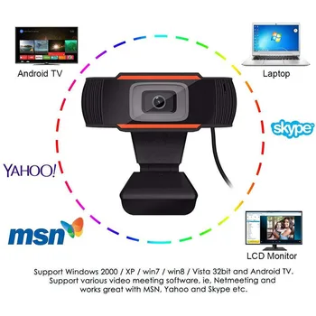 

720P Full HD Webcam USB Pc Computer Camera Clip-on With Microphone Popular Video Webcam for Online Teaching Live Broadcast
