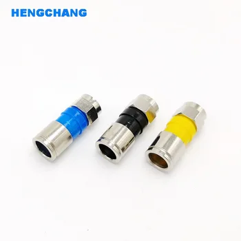 

75-5 F type Compression Connectors for signal amplifier CATV RG6 RG59 Coaxial cable F type connector 10Pcs