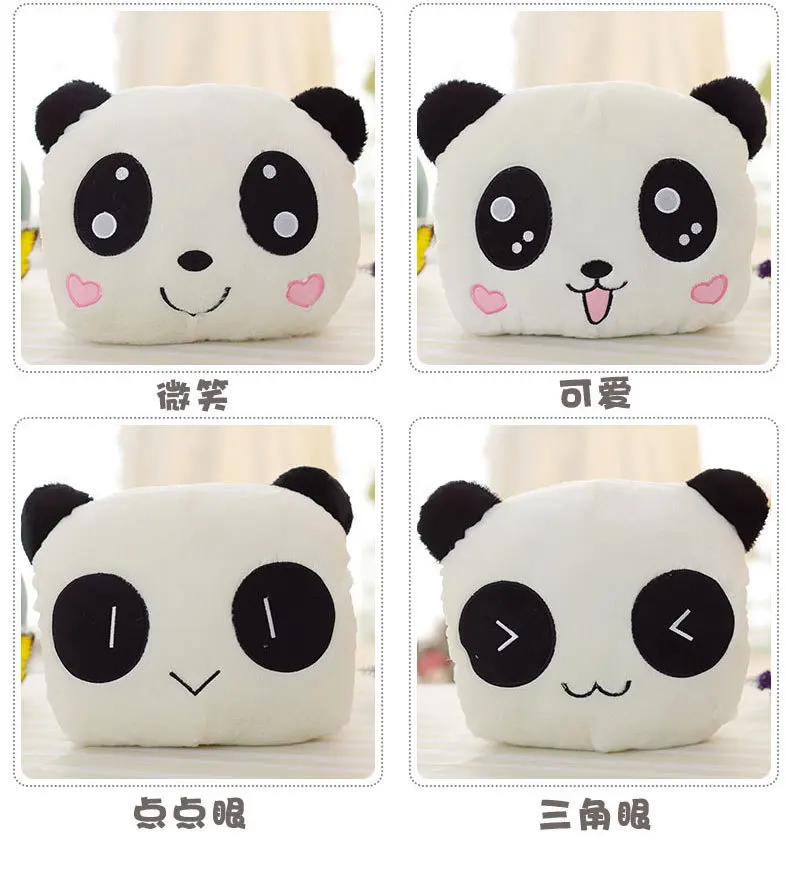 Мультяшная Милая панда, ручная грелка, супер мягкая подушка, аниме, периферийная,, производственная модель, черная и белая панда, животное, Thro