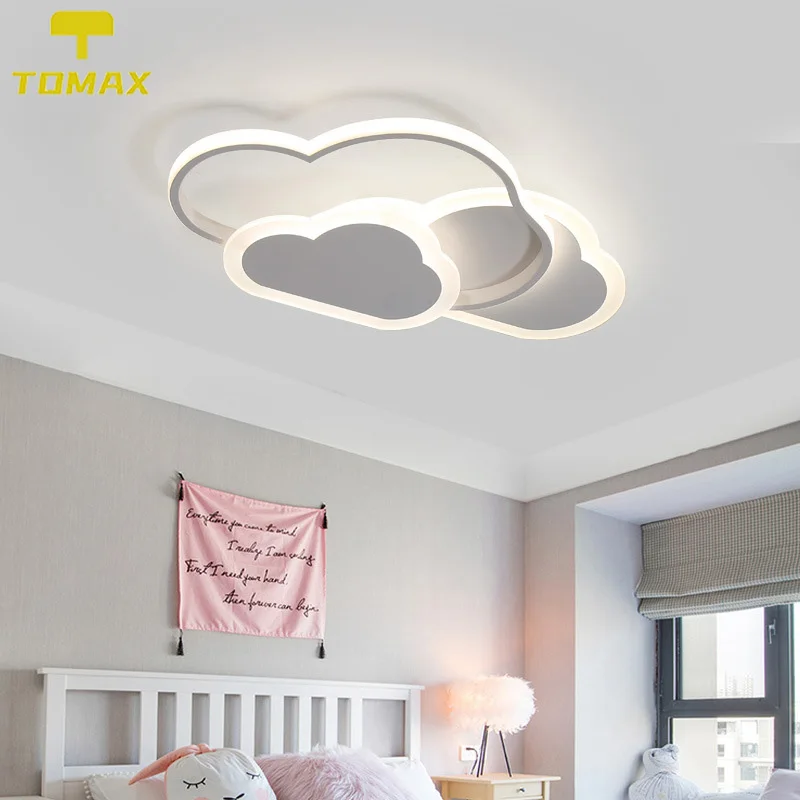 

[Dimmable with Remote Control]Cloud Lamp Cartoon Romantic Children Ceiling Lamp Bedroom Lamp Led Eye Protection Cartoon Lamp Gir
