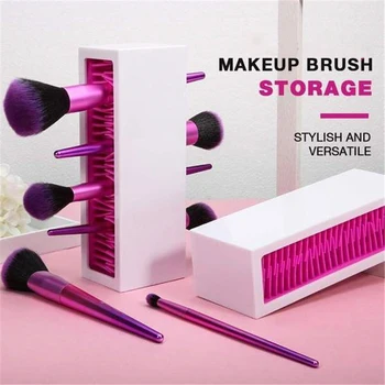

Silicone Desktop Makeup Brush Storage Lipstick Brushes Holder Cosmetic Storage Box Lipstick Brushes Shelf Organizer box Dropship