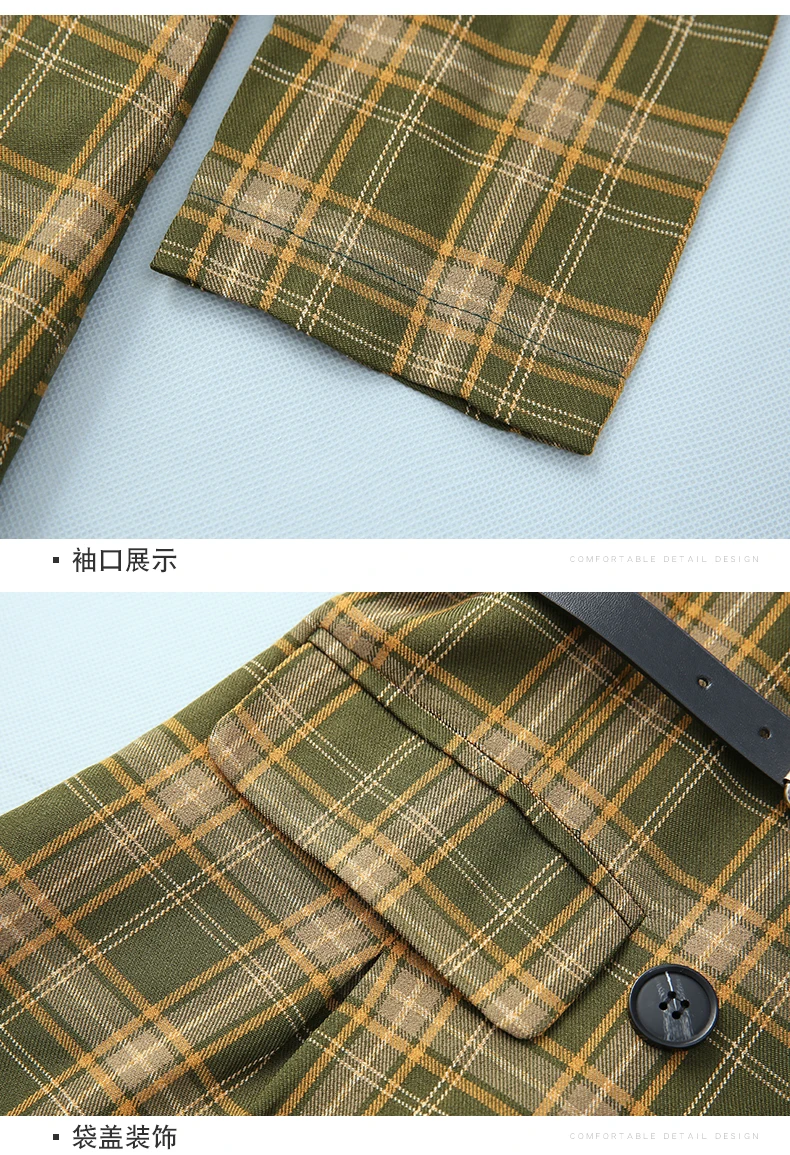 Long Section Plaid Windbreaker Female Spring And Autumn Fashion New Temperament Slim Windbreaker Coat Tide HHH0023