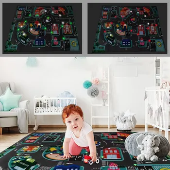 

Carpet Traffic Urban Road LED Play mat Kids Rug Developing Baby Crawling Mat Play Game Mat Toys Children Mat Playmat Puzzles