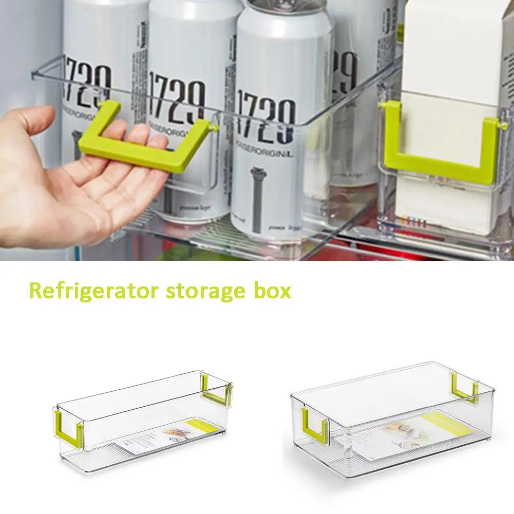 

Beverage And Food Storage Box Multi-functional Refrigerator Storage Drawer With Handle