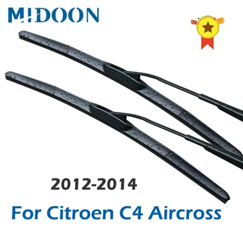 

MIDOON Wiper Blades for Citroen C4 Aircross Fit Hook Arms 2012 2013 2014