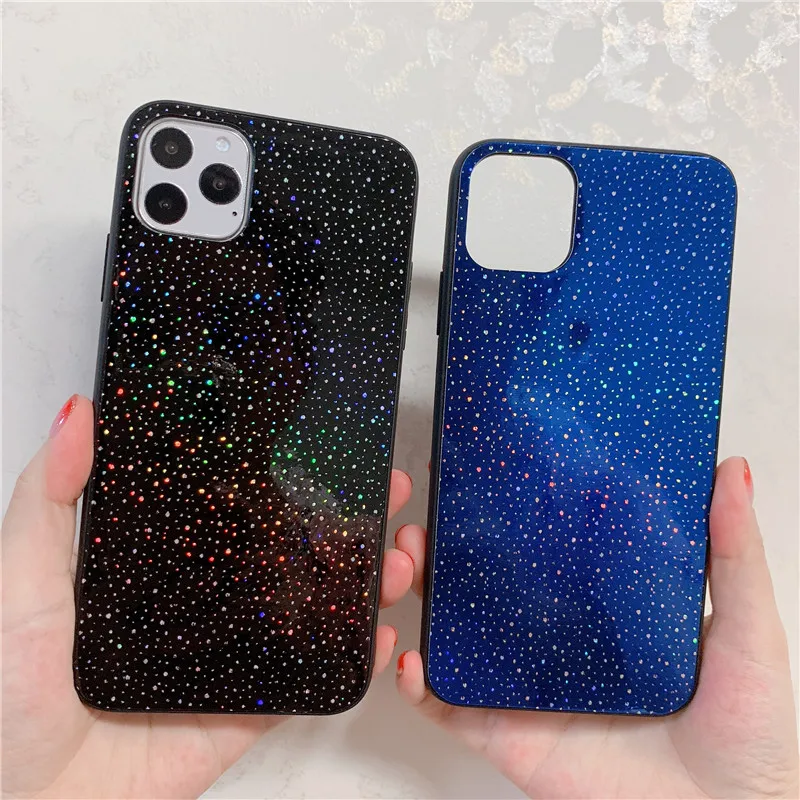 Блестящий чехол для телефона из ТПУ с изображением звездного неба iphone 11 Pro Max xs 6 6S 7