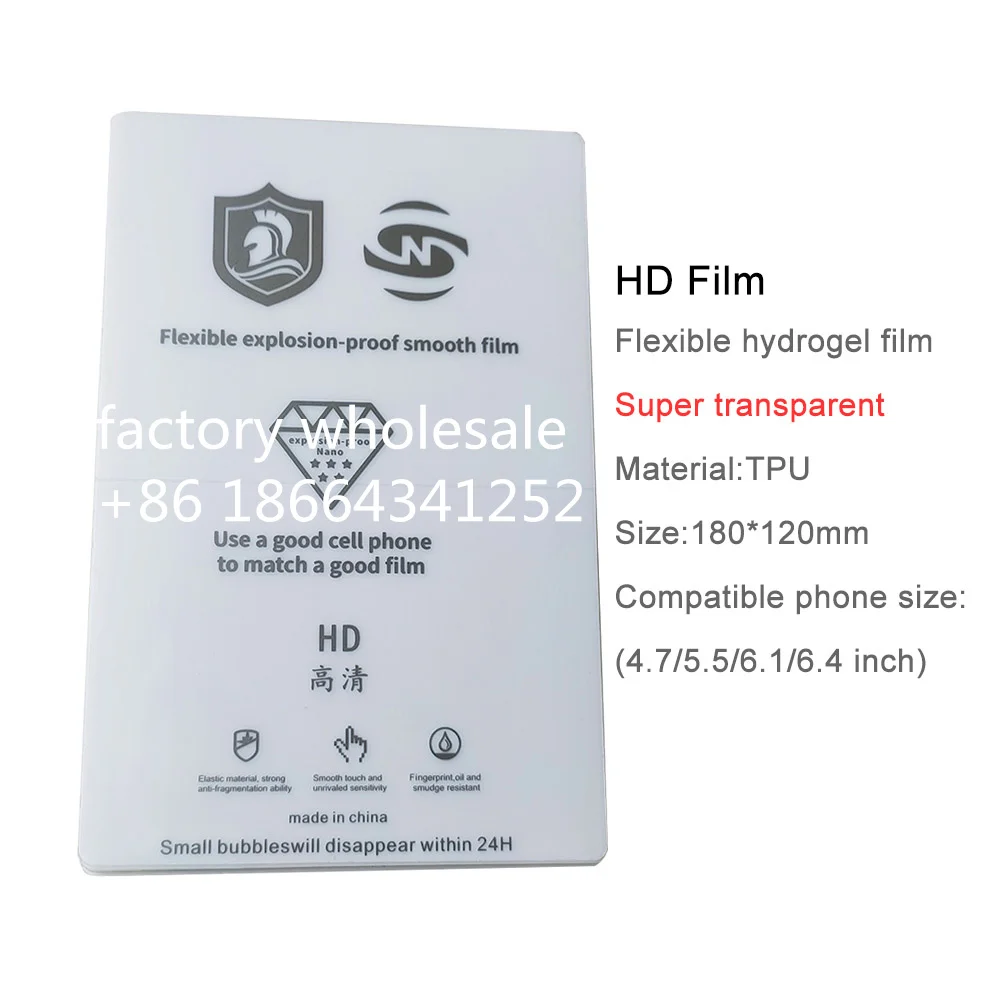Filme de Hidrogel Protetora para Telefone Protetor de Tela Luz do Sol Flexível Curvado Tela Frontal Lcd Película 50pc Ss-890c Pro Max 6 50pc luz do sol SS-890C pro max