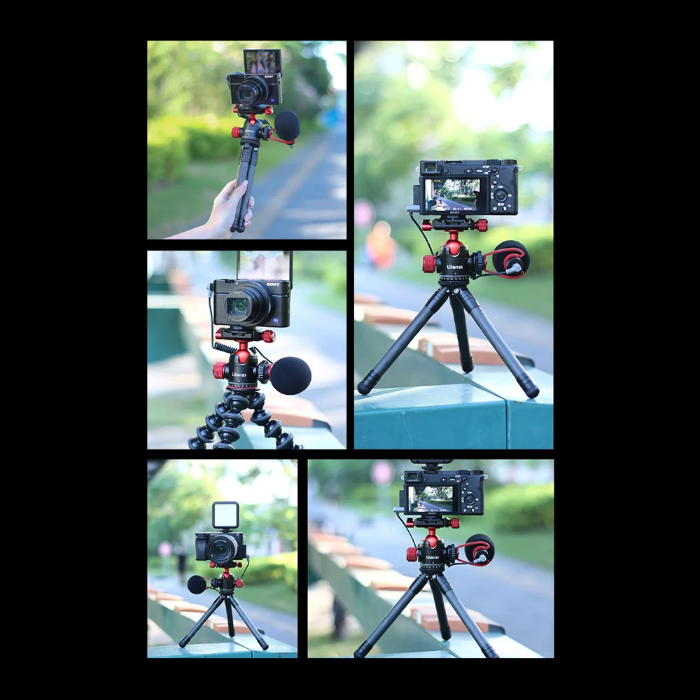 Ulanzi U-70 U70 Tripod Head Cold Shoe Panoramic Ball Head Adapter Bracket for Camera Tripod Flash microphone Accessories