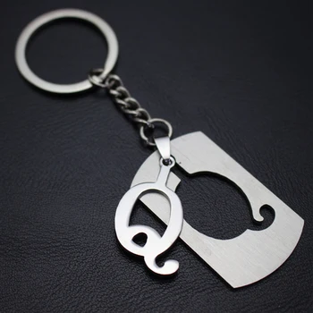 

Personalized your name letter keychain heavy stainless steel keychain letters keyring from A to Z keychain mr&ms wedding keyring