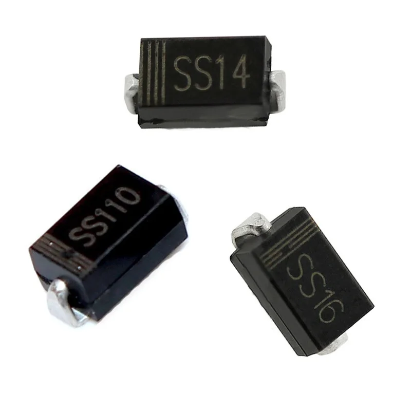 10 шт. SMD диод Шоттки SS12 SS14 SS16 SS18 SS22 SS24 SS26 SS28 SS32 SS34 SS36 SS38 SS52 SS54 SS56 SS110 SS210 SS310