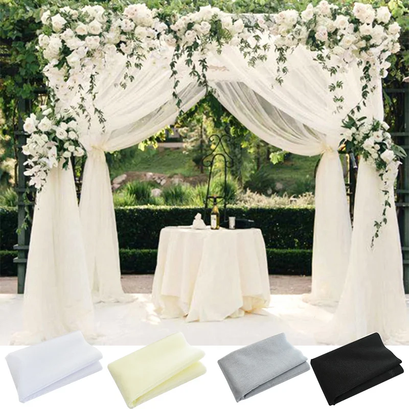 Backdrop Hanging-Decor Party-Supplies Arch-Tulle-Roll Wedding-Flowers Crystal Sheer Organza