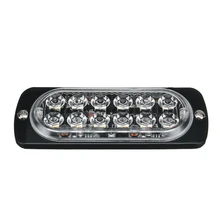 2pcs Amber 12LED Car Signal Warning Lamps 36W Ultrabright Light Bar Waterproof