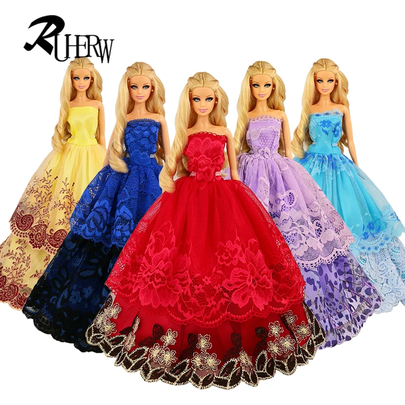 Wedding Dress Princess Gown For Barbie doll Doll accessories doll accessories,doll clothes,barbie doll clothes