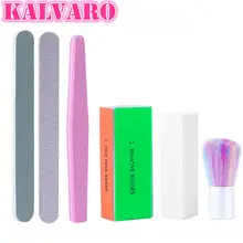 5/6/8/10/11 шт./лот ногтей инструменты для ухода за ногтями Маникюрный очистки файлов щетка буферный блок нейл-арта песок набор инструментов Набор для гель-лака