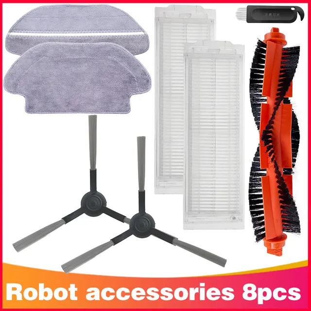 Hepa Filter Roller Side Brush Mop Rag Cloth for Xiaomi Mijia LDS / STYJ02YM / Conga 3490 Viomi V2 PRO V3 SE Robotic Vacuum Parts Set 8