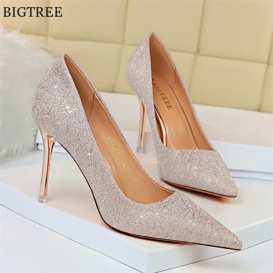 Elegant silver shoes Outlet