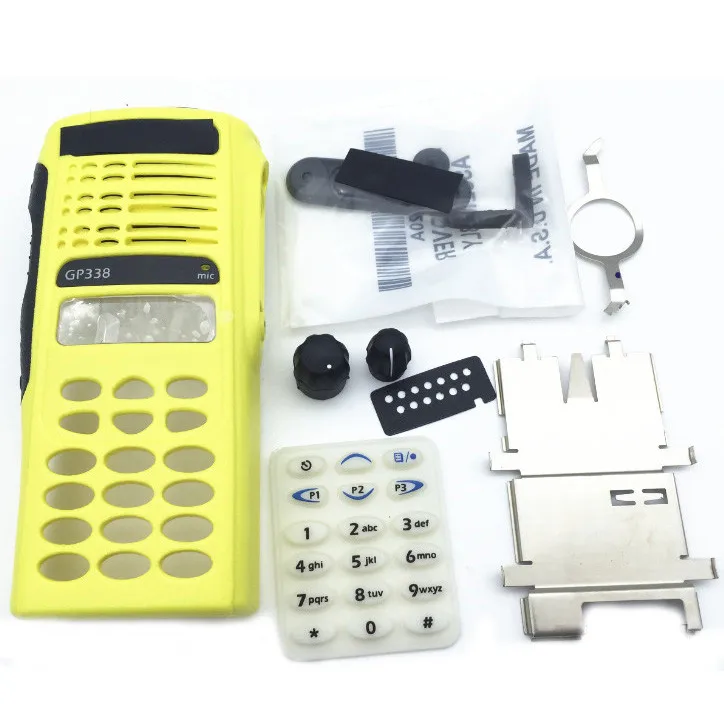 

walkie talkie accessory for motorola GP338 GP380 yellow single case with knob digital button dust cover NEW