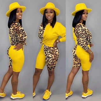 

Two Piece Set Tracksuit Women Fall Festival Clothing T Shirt Top And Shorts Sweat Suits 2 Piece Outfits Matching Women's Sets