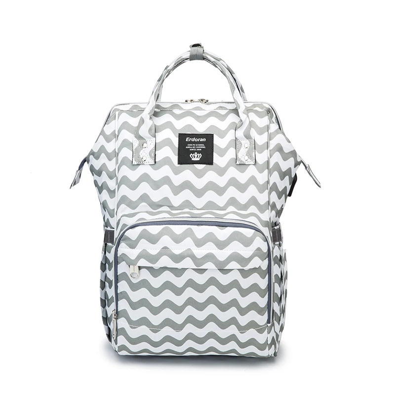 Wave pattern Модная сумка для подгузников, сумка для мам, сумка для мам, для детей, Большой Вместительный рюкзак для коляски, сумка для беременных, сумка для детских подгузников, сумка для кормления - Цвет: Wave pattern