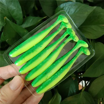 

8 colors 7.5cm 2.2g T tail Soft Bait Worm Wobber Jigging Silicone Baits Leurre souple Shad Iscas Artificial Minnow Carp Fishing