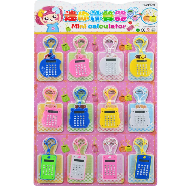 

Mini Figure Cartoon Apple Creative Calculator 12 into Children Young STUDENT'S Supplies School Related Hot Selling Toy