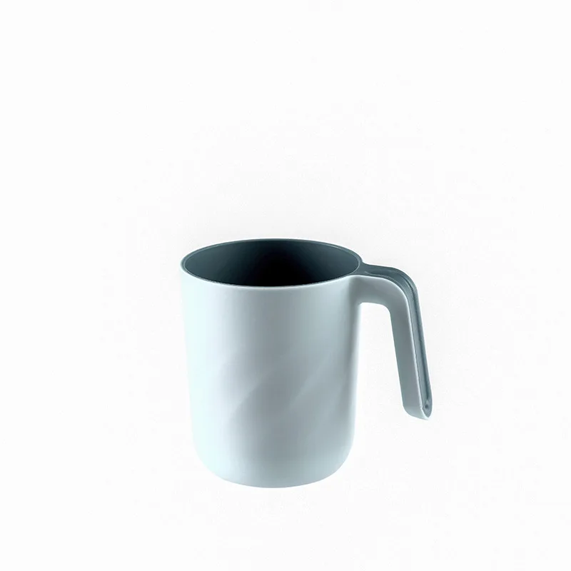Домашняя двойная утолщенная чашка для полоскания рта, парная чашка для чистки, современная ручка, пластиковая чашка для воды, простая домашняя чашка для воды - Цвет: A
