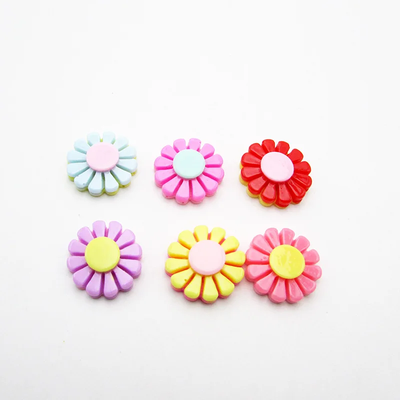 Mix color 50 шт. 20 мм смесь цветов смолы цветок FlatBack Кабошон DIY заколки для волос аксессуары и украшения для телефона - Цвет: Mix color