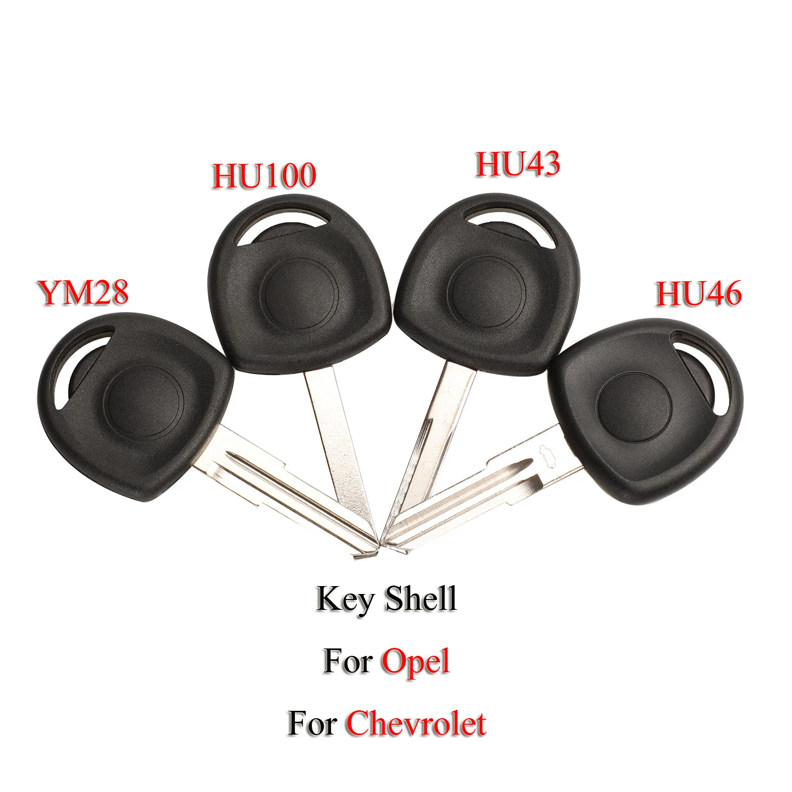 Jingyuqin Transponder Car Key Shell Per Chevrolet Opel Vauxhall Con Hu43/Hu46/Hu100/Ym28 Key Blade Remote Key Case Fob Cover