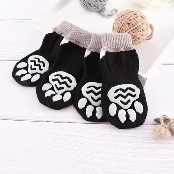 

Non-Slip Dog Socks Knitted Protective Paw Print Pet Puppy Shoes For Small Medium Large Dogs Pet Dog Shoes Dog Accessories