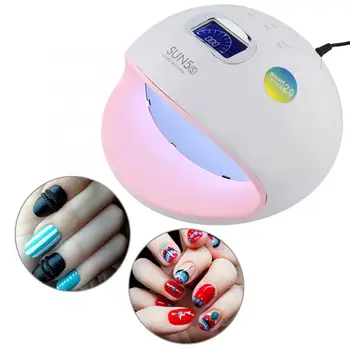 

60W Powerful UV LED Nail Lamp for Curing Nail Gels Time Setting Auto Sensor LCD Dispaly UV LED Nail Dryer