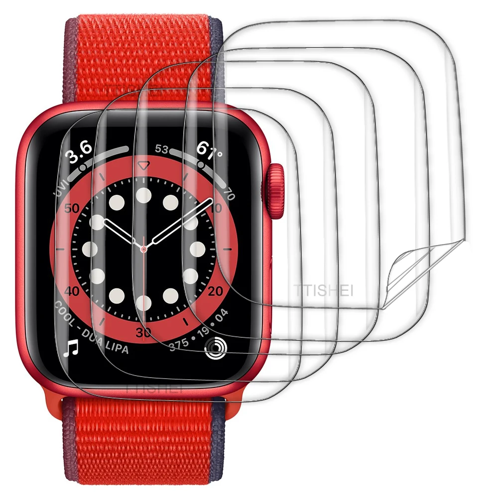 Для apple watch 4 5 6 SE защита экрана 44 мм 40 пленка из мягкого ТПУ не закаленное стекло