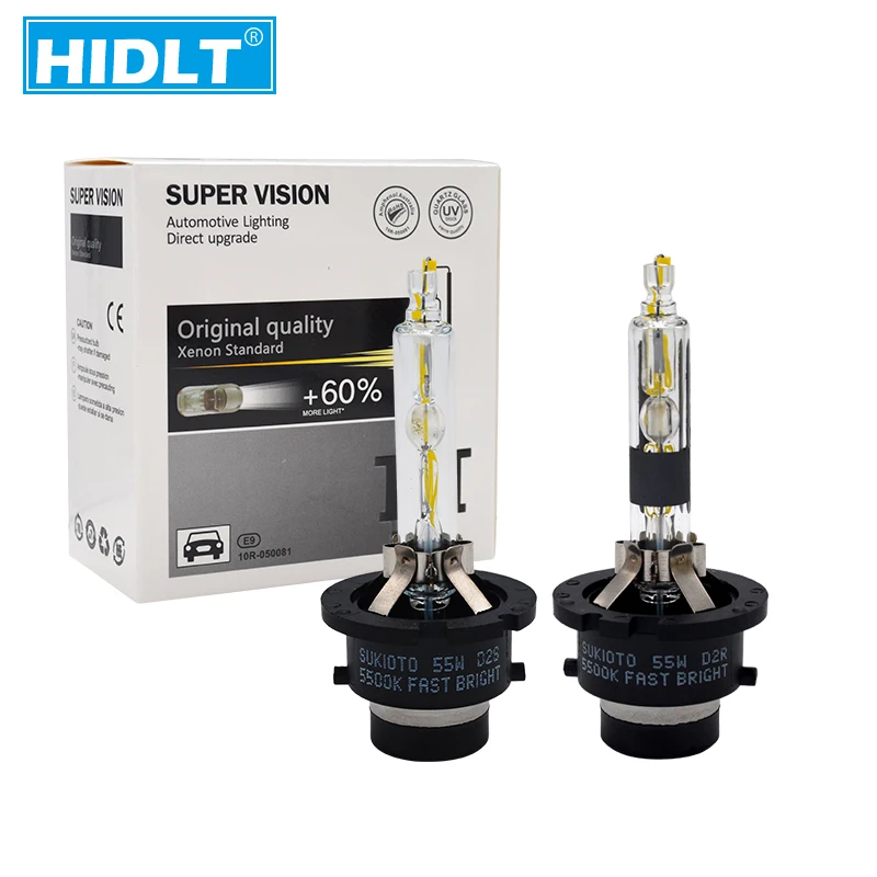 HIDLT Xenon 55 Вт D2S HID лампа 5500 к Быстрая яркая 35 D4S D2R D4R светильник для автомобиля
