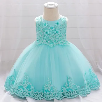 

2020 Summer Baby Girl Dress First Birthday Dress For Girl Clothes Flower Party Princess Dress Baptism Dresses 3-24 Month Gown