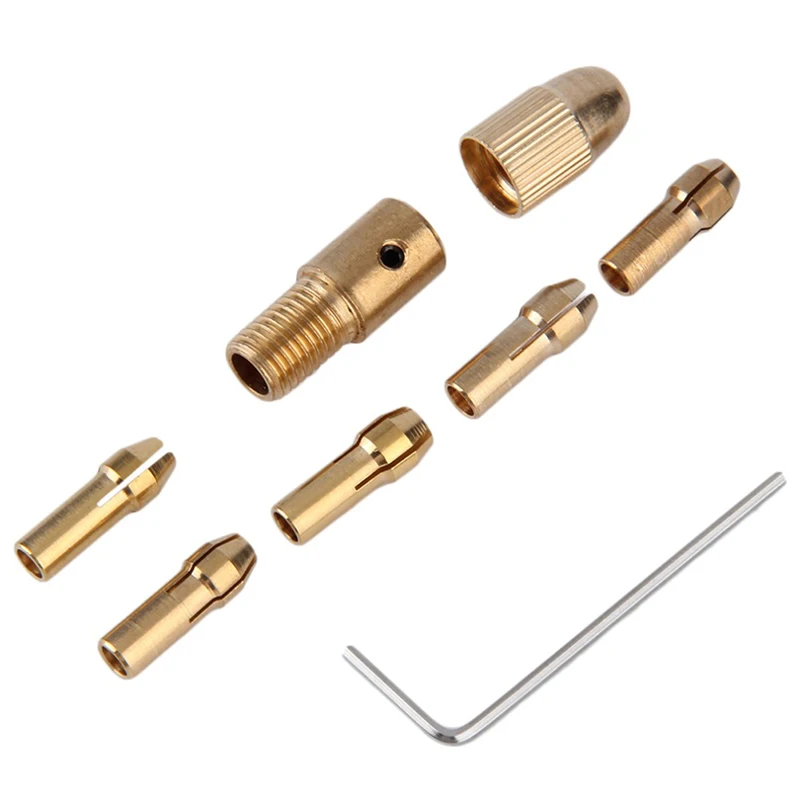

8Pcs 0.5-3mm Small Electric Drill Bit Collet Mini Twist Chuck Tool Kit